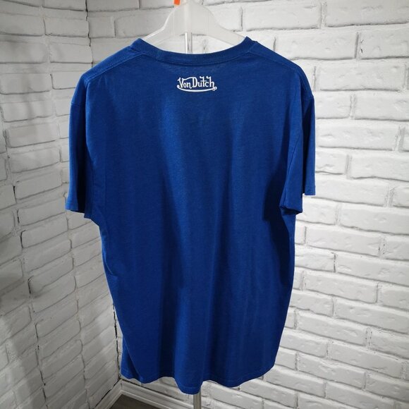 2 / $30.00 - Von Dutch Men's Size Large Blue Straight Fit Short Sleeve T-shirt - Picture 2 of 8